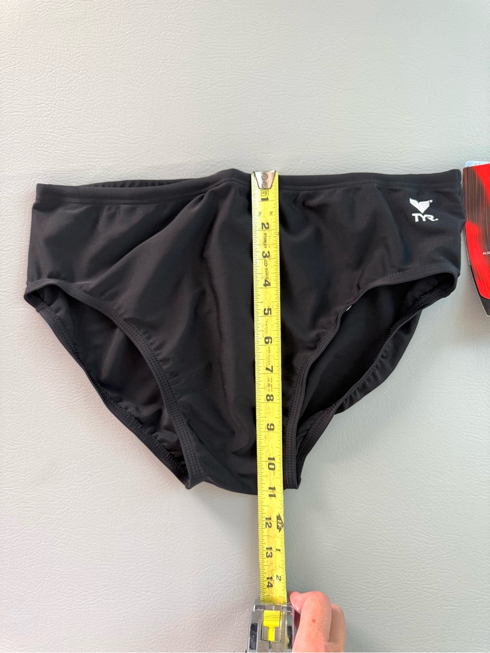 TYR Men’s Durafast Elite Black Racer Brief Swimsuit Briefs 38 XL New with Tags - Picture 2 of 8
